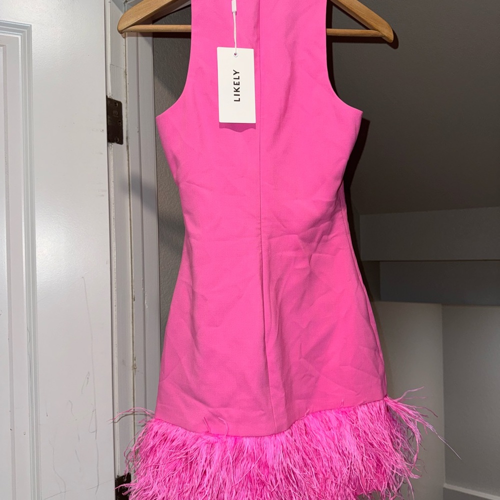 Likely Pink Ruffled Sheath Mini Dress - Picture 3 of 4